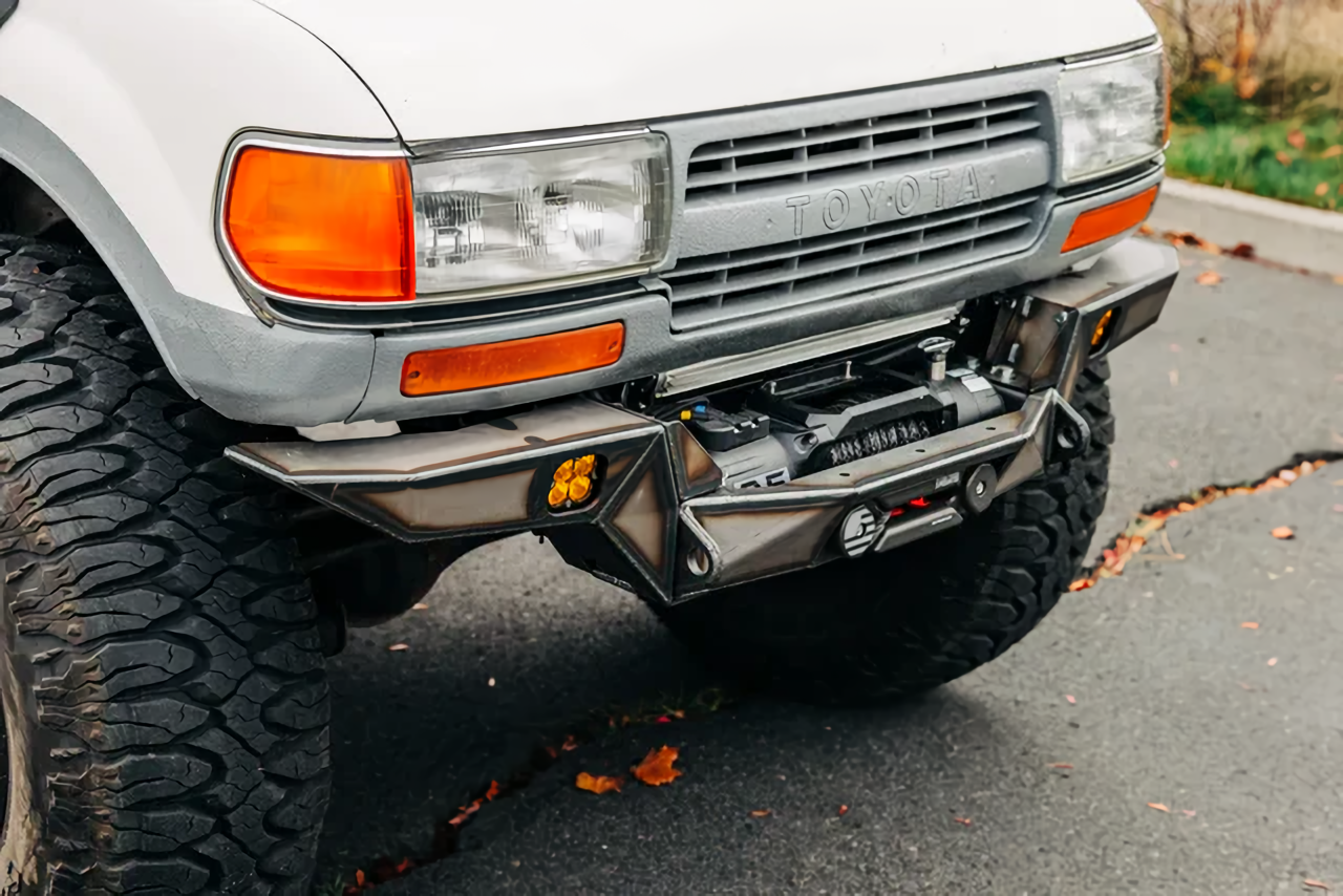 80 Series Land Cruiser Truck Front Bumper with Winch Cradle
